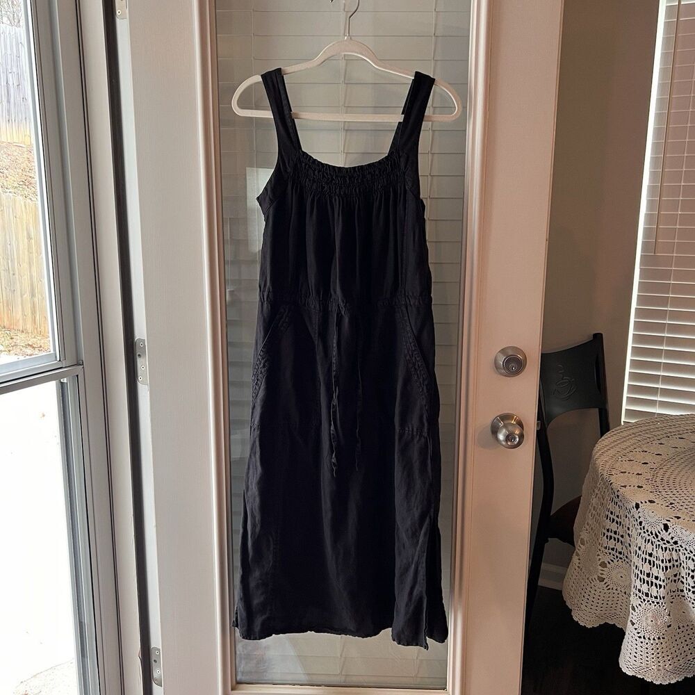 Joie Maxi Dress Small 100% Linen Utility Drawstring